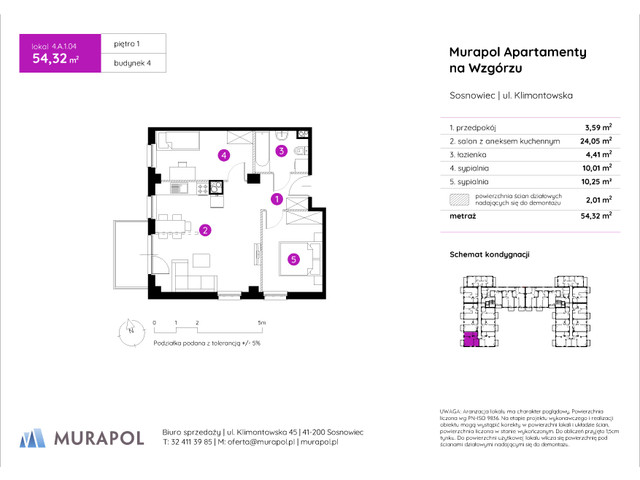 Mieszkanie w inwestycji Murapol Apartamenty Na Wzgórzu, symbol 4.A.1.04 » nportal.pl
