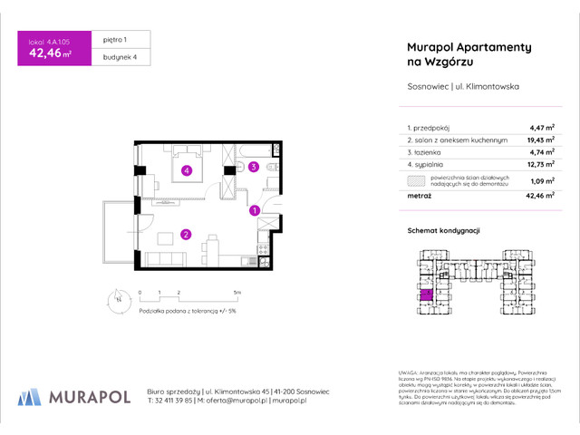 Mieszkanie w inwestycji Murapol Apartamenty Na Wzgórzu, symbol 4.A.1.05 » nportal.pl