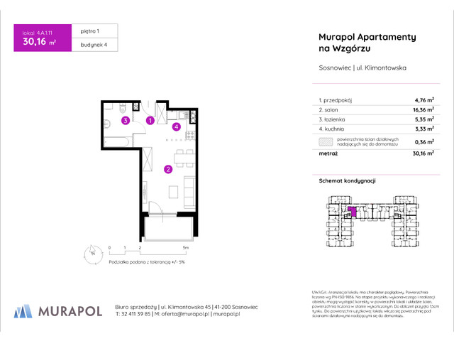 Mieszkanie w inwestycji Murapol Apartamenty Na Wzgórzu, symbol 4.A.1.11 » nportal.pl