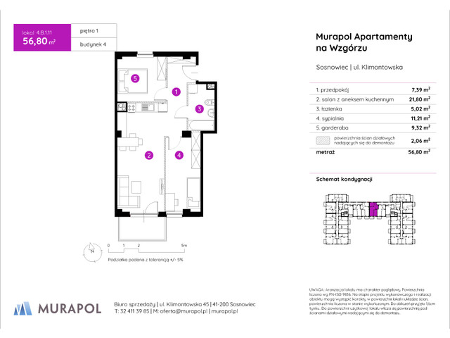 Mieszkanie w inwestycji Murapol Apartamenty Na Wzgórzu, symbol 4.B.1.11 » nportal.pl