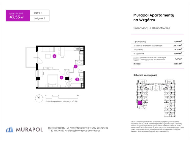Mieszkanie w inwestycji Murapol Apartamenty Na Wzgórzu, symbol 5.A.1.06 » nportal.pl