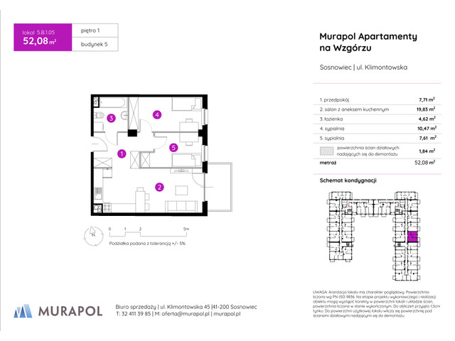Mieszkanie w inwestycji Murapol Apartamenty Na Wzgórzu, symbol 5.B.1.05 » nportal.pl