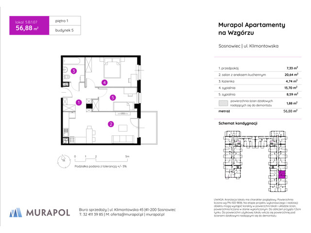 Mieszkanie w inwestycji Murapol Apartamenty Na Wzgórzu, symbol 5.B.1.07 » nportal.pl