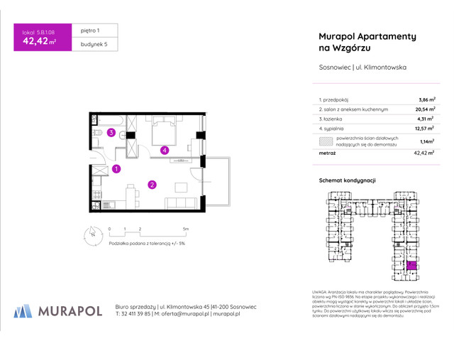 Mieszkanie w inwestycji Murapol Apartamenty Na Wzgórzu, symbol 5.B.1.08 » nportal.pl