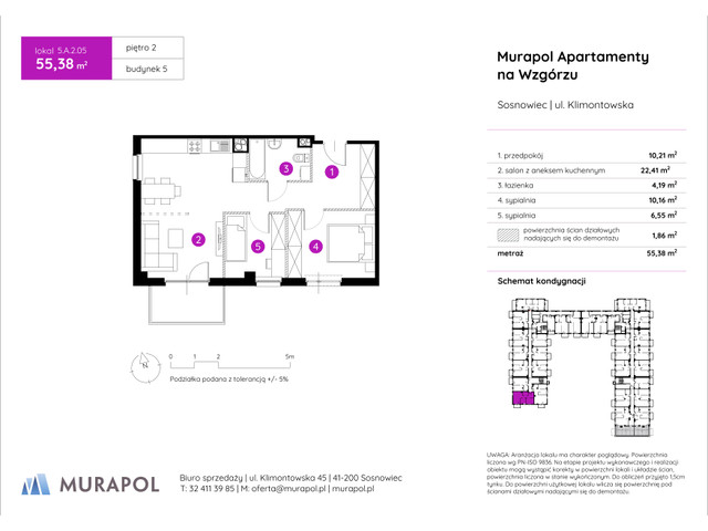 Mieszkanie w inwestycji Murapol Apartamenty Na Wzgórzu, symbol 5.A.2.05 » nportal.pl