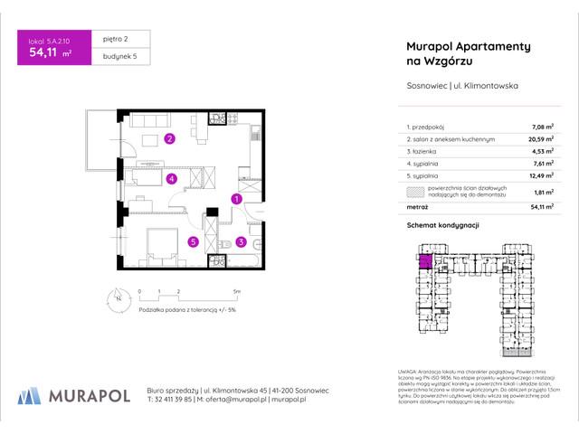 Mieszkanie w inwestycji Murapol Apartamenty Na Wzgórzu, symbol 5.A.2.10 » nportal.pl