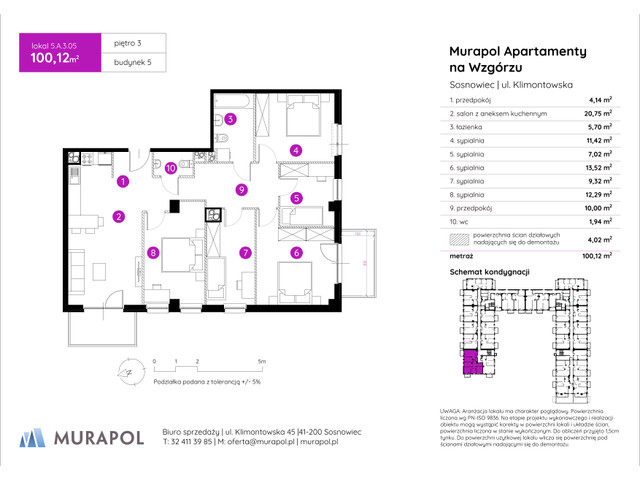 Mieszkanie w inwestycji Murapol Apartamenty Na Wzgórzu, symbol 5.A.3.05 » nportal.pl
