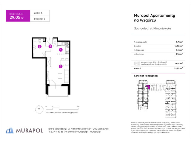 Mieszkanie w inwestycji Murapol Apartamenty Na Wzgórzu, symbol 5.A.3.13 » nportal.pl