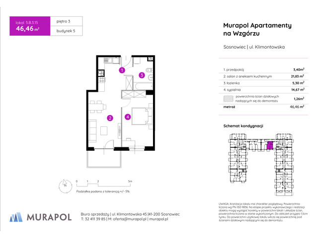 Mieszkanie w inwestycji Murapol Apartamenty Na Wzgórzu, symbol 5.B.3.15 » nportal.pl