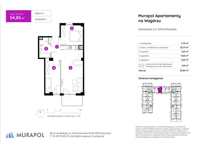 Mieszkanie w inwestycji Murapol Apartamenty Na Wzgórzu, symbol 5.A.4.11 » nportal.pl