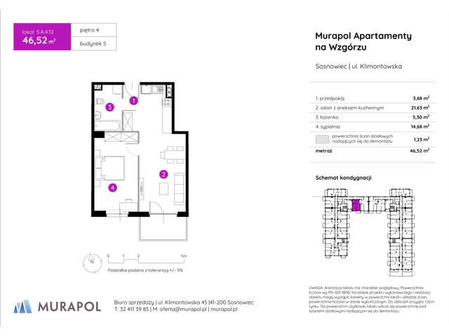 Mieszkanie w inwestycji Murapol Apartamenty Na Wzgórzu, symbol 5.A.4.12 » nportal.pl