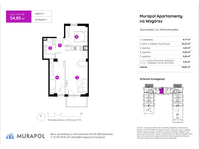 Mieszkanie w inwestycji Murapol Apartamenty Na Wzgórzu, symbol 5.A.5.08 » nportal.pl
