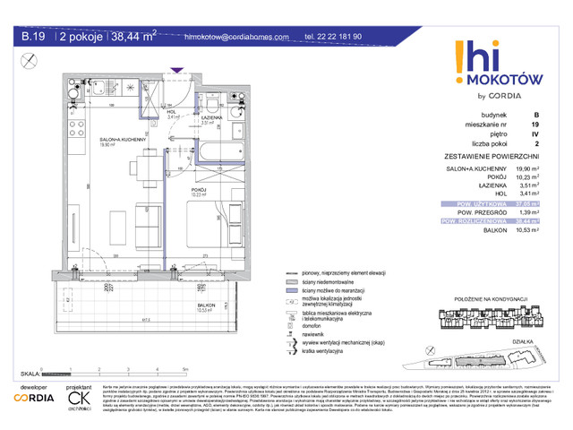 Mieszkanie w inwestycji Hi Mokotów, symbol B.19 » nportal.pl