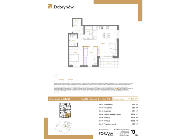 Mieszkanie w inwestycji DOBRYNÓW, symbol E6.04 » nportal.pl
