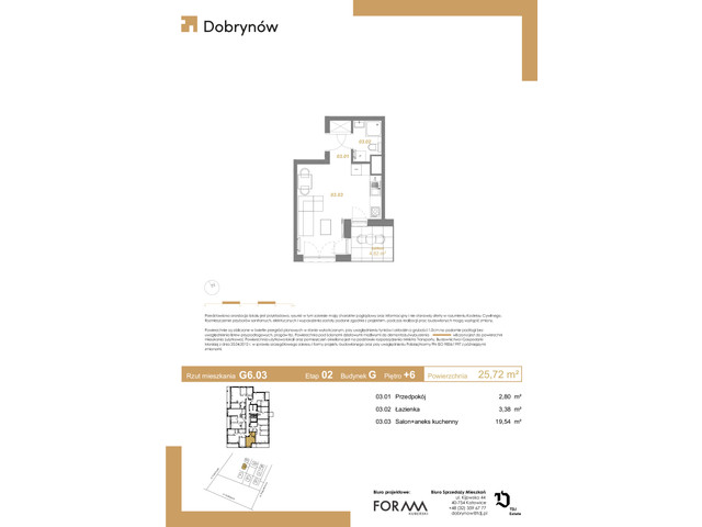 Mieszkanie w inwestycji DOBRYNÓW, symbol G6.03 » nportal.pl