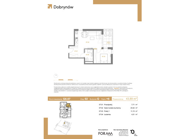 Mieszkanie w inwestycji DOBRYNÓW, symbol G6.07 » nportal.pl