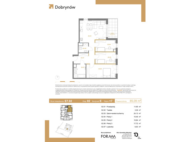 Mieszkanie w inwestycji DOBRYNÓW, symbol E7.02 » nportal.pl