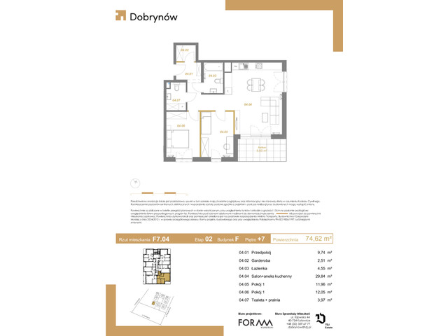 Mieszkanie w inwestycji DOBRYNÓW, symbol F7.04 » nportal.pl