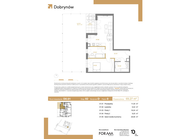 Mieszkanie w inwestycji DOBRYNÓW, symbol D0.01 » nportal.pl