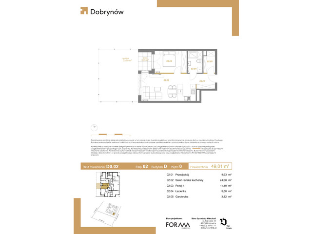 Mieszkanie w inwestycji DOBRYNÓW, symbol D0.02 » nportal.pl