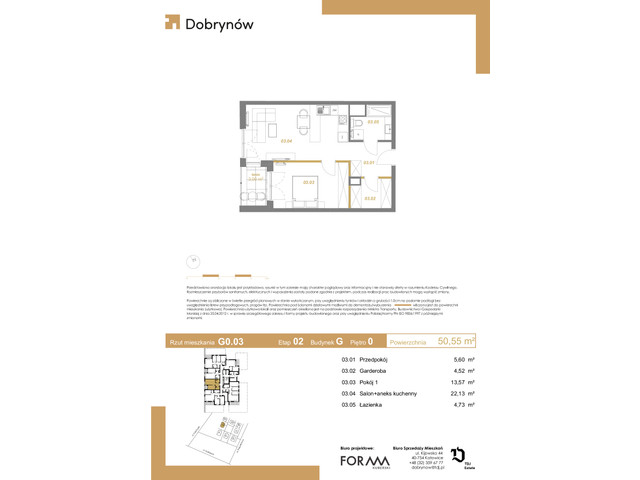 Mieszkanie w inwestycji DOBRYNÓW, symbol G0.03 » nportal.pl