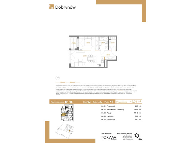 Mieszkanie w inwestycji DOBRYNÓW, symbol D1.06 » nportal.pl