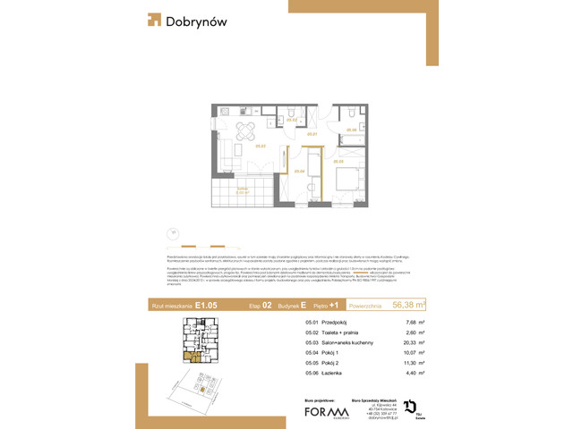 Mieszkanie w inwestycji DOBRYNÓW, symbol E1.05 » nportal.pl
