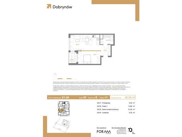 Mieszkanie w inwestycji DOBRYNÓW, symbol E1.06 » nportal.pl