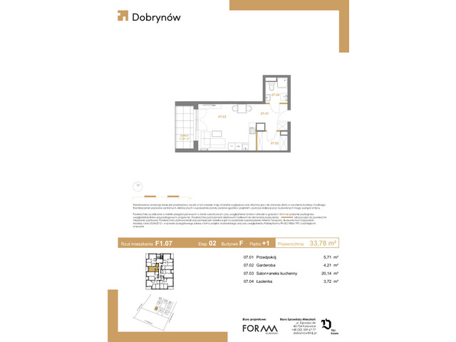 Mieszkanie w inwestycji DOBRYNÓW, symbol F1.07 » nportal.pl
