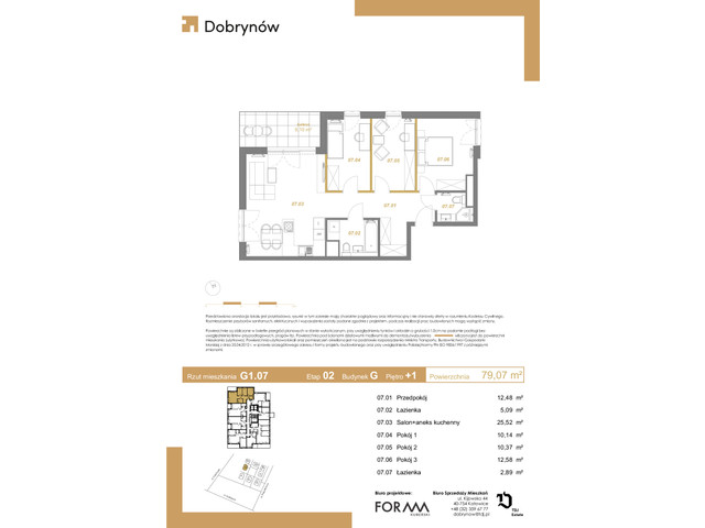 Mieszkanie w inwestycji DOBRYNÓW, symbol G1.07 » nportal.pl