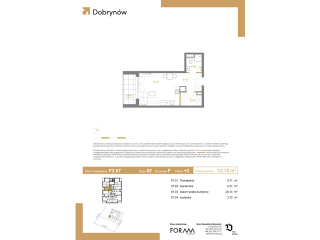 Mieszkanie w inwestycji DOBRYNÓW, symbol F2.07 » nportal.pl