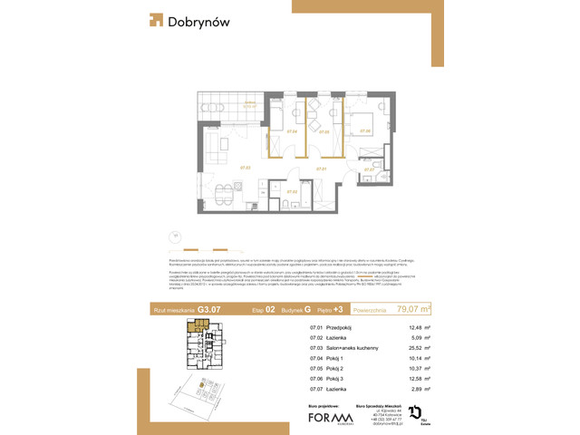Mieszkanie w inwestycji DOBRYNÓW, symbol G3.07 » nportal.pl