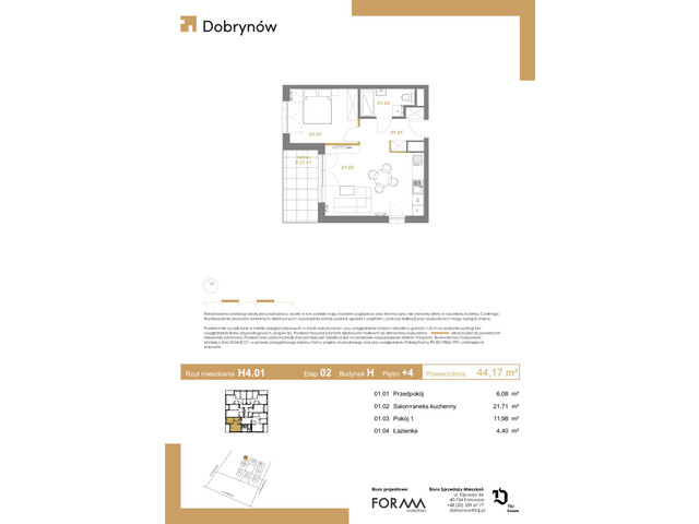 Mieszkanie w inwestycji DOBRYNÓW, symbol H4.01 » nportal.pl