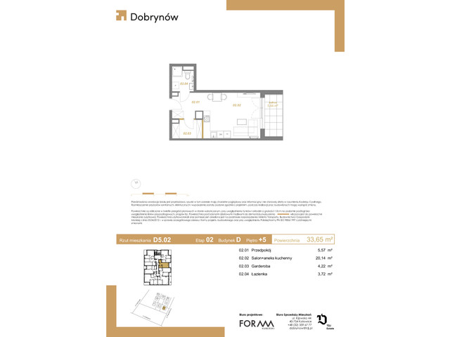 Mieszkanie w inwestycji DOBRYNÓW, symbol D5.02 » nportal.pl