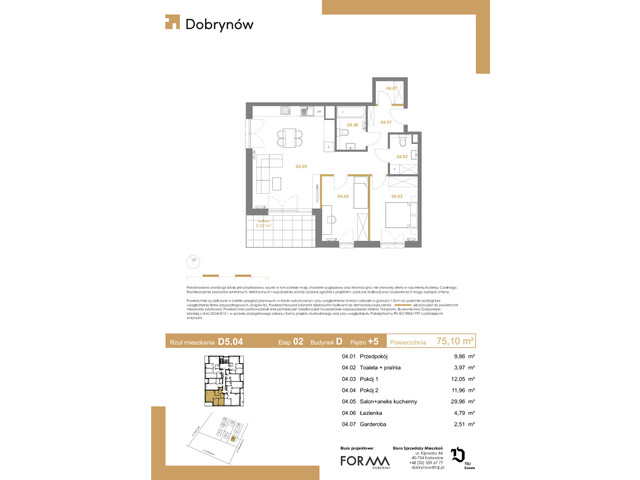 Mieszkanie w inwestycji DOBRYNÓW, symbol D5.04 » nportal.pl