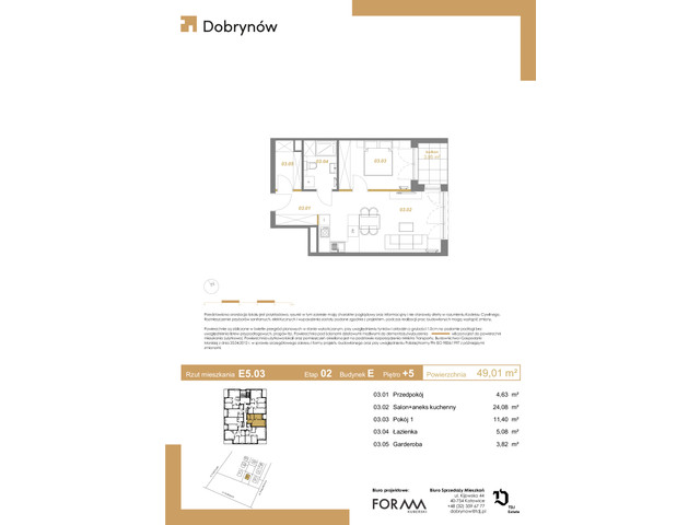 Mieszkanie w inwestycji DOBRYNÓW, symbol E5.03 » nportal.pl