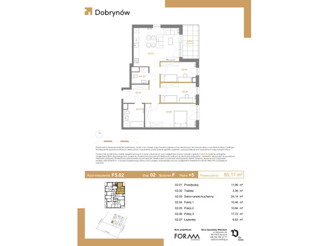 Mieszkanie w inwestycji DOBRYNÓW, symbol F5.02 » nportal.pl