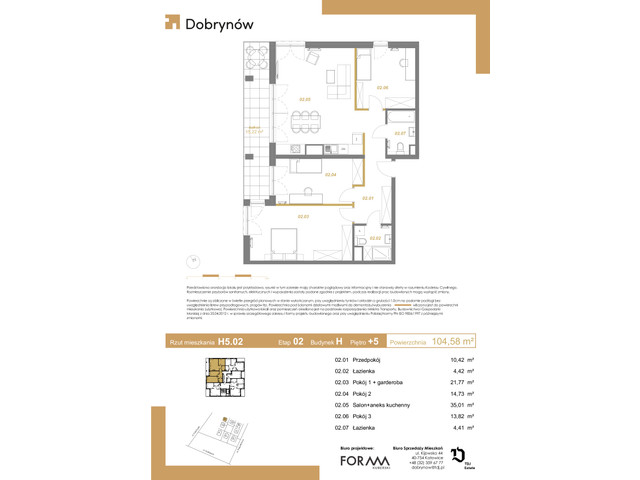 Mieszkanie w inwestycji DOBRYNÓW, symbol H5.02 » nportal.pl