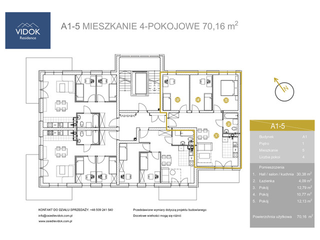 Mieszkanie w inwestycji VIDOK RESIDENCE, symbol A1_5 » nportal.pl