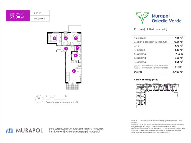 Mieszkanie w inwestycji Murapol Osiedle Verde, symbol 3.B.0.01 » nportal.pl