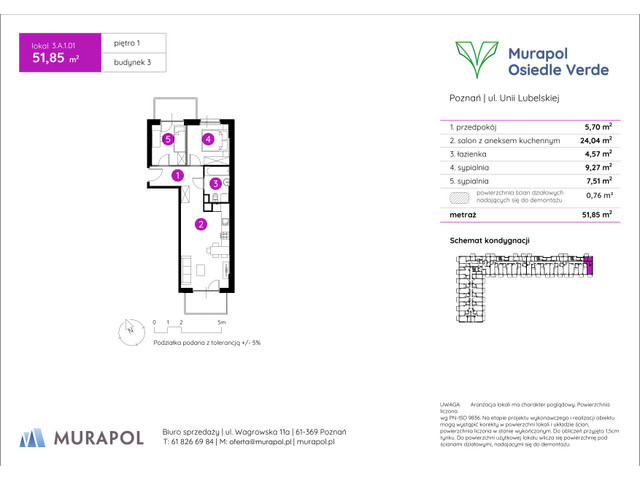 Mieszkanie w inwestycji Murapol Osiedle Verde, symbol 3.A.1.01 » nportal.pl