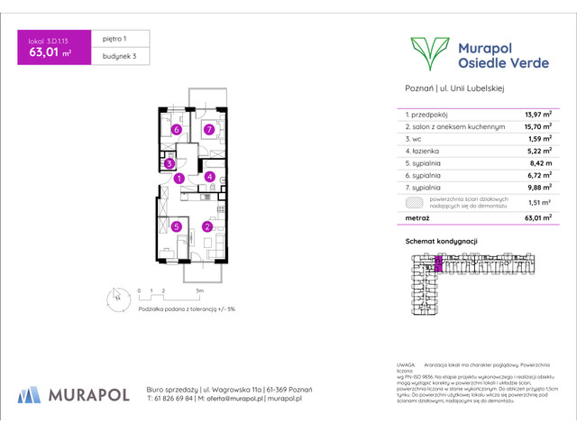 Mieszkanie w inwestycji Murapol Osiedle Verde, symbol 3.D.1.13 » nportal.pl