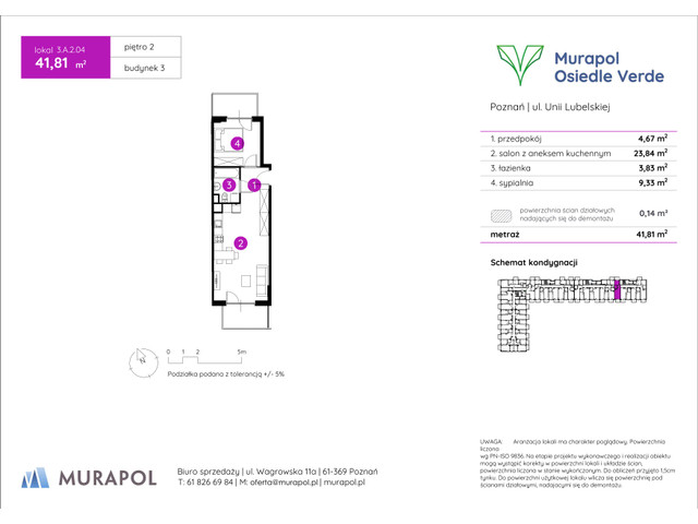 Mieszkanie w inwestycji Murapol Osiedle Verde, symbol 3.A.2.04 » nportal.pl