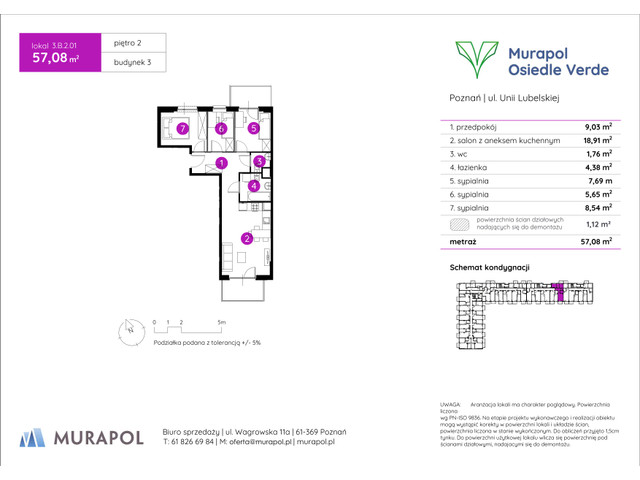 Mieszkanie w inwestycji Murapol Osiedle Verde, symbol 3.B.2.01 » nportal.pl