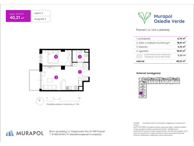 Mieszkanie w inwestycji Murapol Osiedle Verde, symbol 3.D.3.07 » nportal.pl