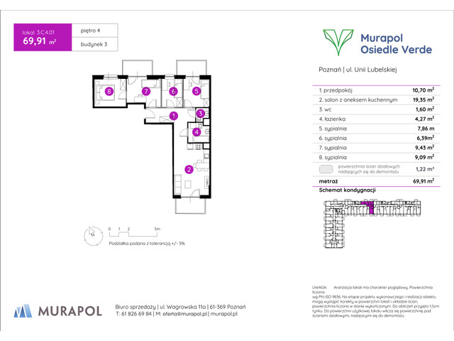 Mieszkanie w inwestycji Murapol Osiedle Verde, symbol 3.C.4.01 » nportal.pl