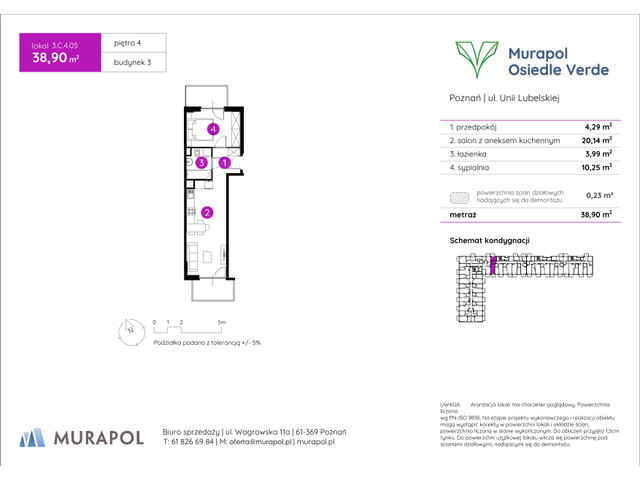 Mieszkanie w inwestycji Murapol Osiedle Verde, symbol 3.C.4.05 » nportal.pl
