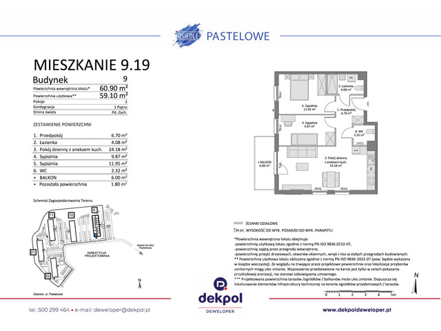 Mieszkanie w inwestycji Osiedle Pastelowe etap III, budynek Rezerwacja, symbol 9.19 » nportal.pl