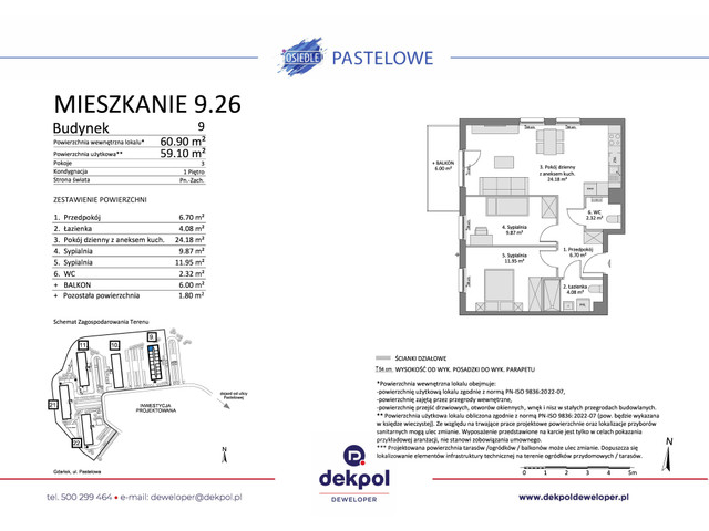 Mieszkanie w inwestycji Osiedle Pastelowe etap III, budynek Rezerwacja, symbol 9.26 » nportal.pl
