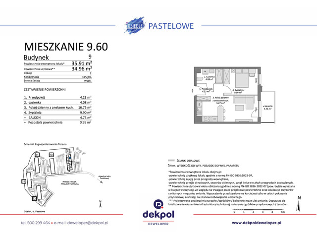 Mieszkanie w inwestycji Osiedle Pastelowe etap III, budynek Rezerwacja, symbol 9.60 » nportal.pl